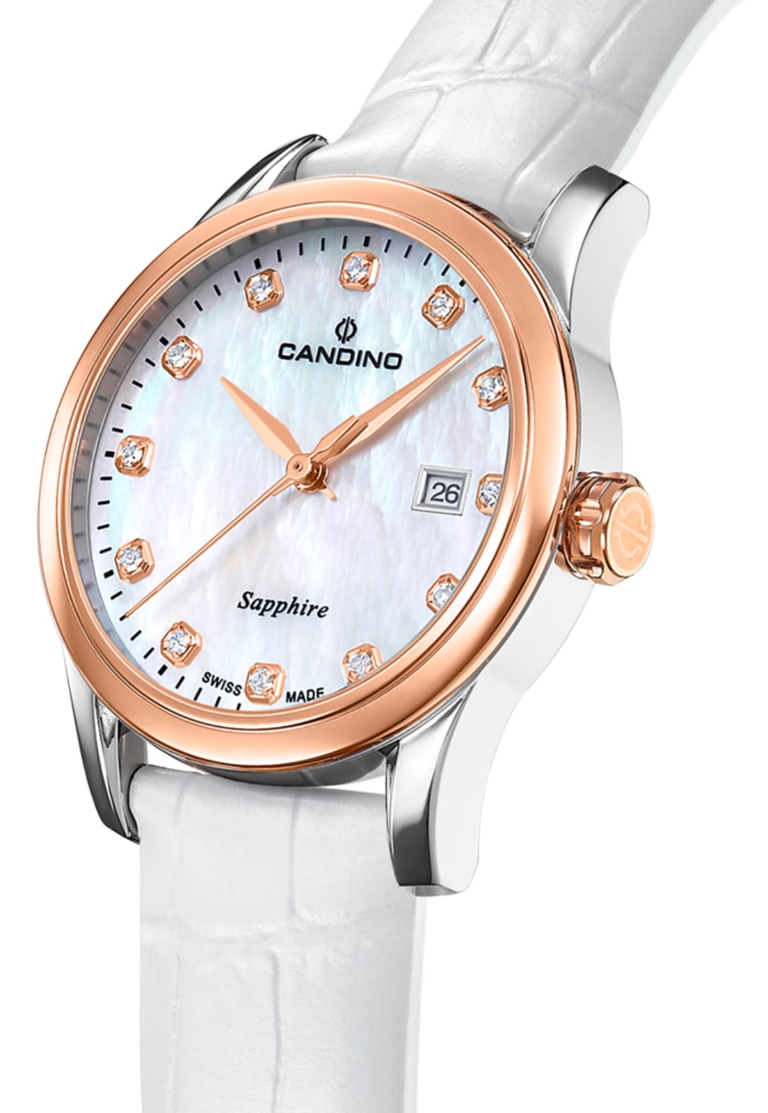 RELOJ DE PULSERA CANDINO C4737/1 SWISS BLANCO MUJER COUPLES CLASSIC - 2