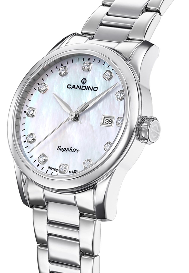 RELOJ DE PULSERA CANDINO C4738/1 SWISS BLANCO MUJER COUPLES CLASSIC - 2