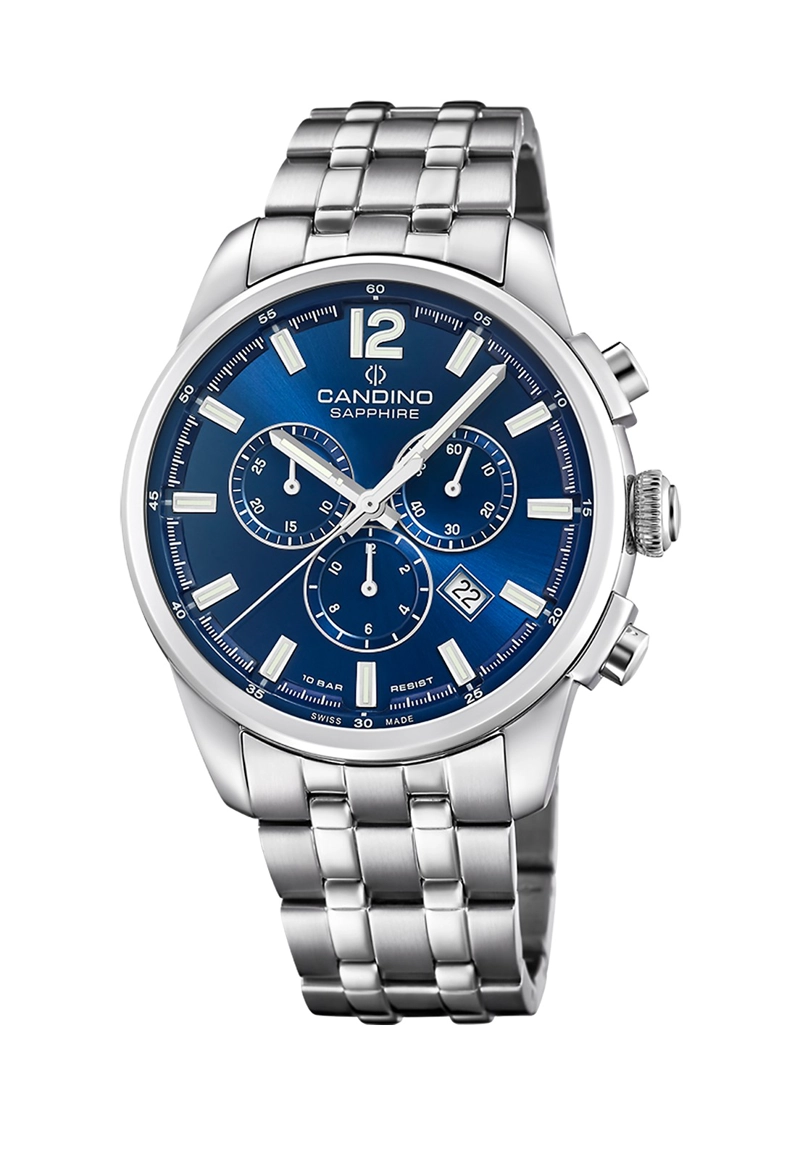 RELOJ DE PULSERA CANDINO C4744/2 SWISS AZUL HOMBRE COUPLE CLASSIC - 1
