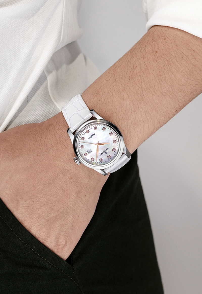 RELOJ DE PULSERA CANDINO C4736/1 SWISS BLANCO MUJER COUPLES CLASSIC - 2