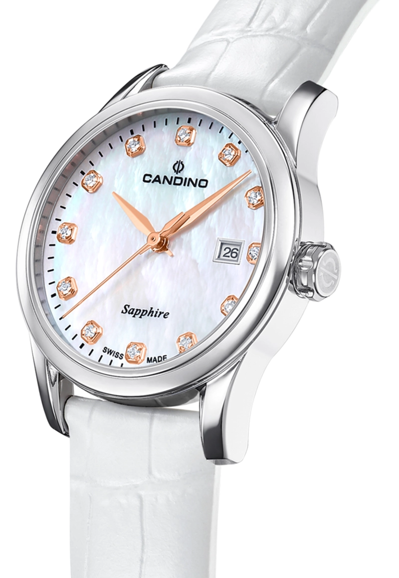 RELOJ DE PULSERA CANDINO C4736/1 SWISS BLANCO MUJER COUPLES CLASSIC - 3