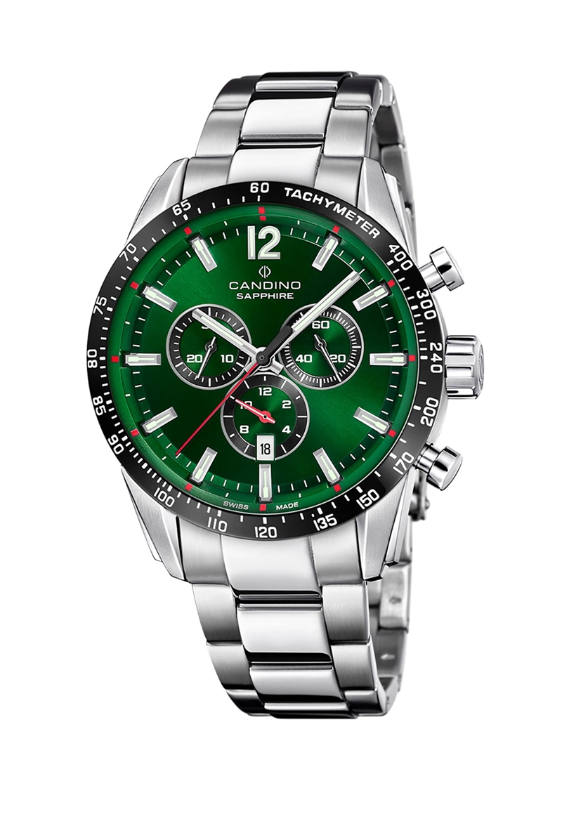 RELOJ DE PULSERA CANDINO C4757/3 SWISS VERDE HOMBRE COUPLE CLASSIC - 1