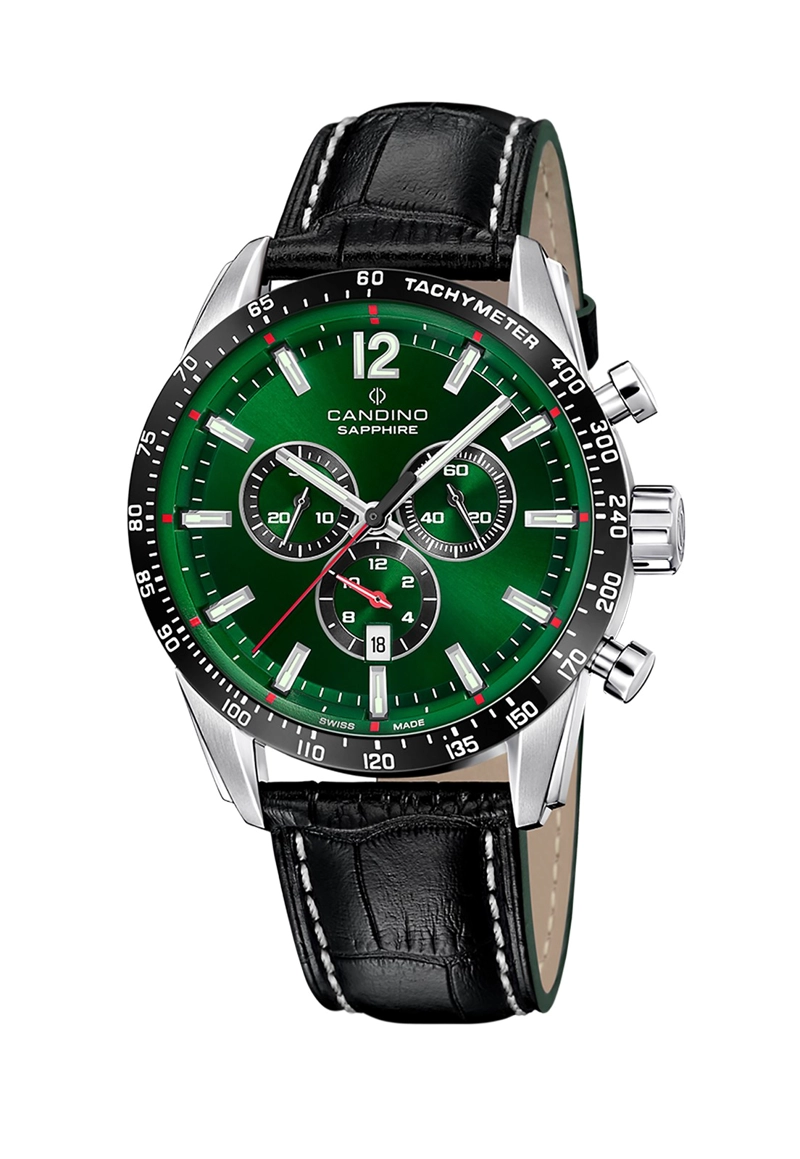 RELOJ DE PULSERA CANDINO C4758/3 SWISS VERDE HOMBRE COUPLE CLASSIC - 1