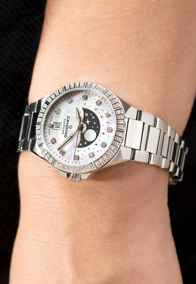 RELOJ DE PULSERA CANDINO C4760/1 SWISS BLANCO MUJER GENTS SPORT - 3