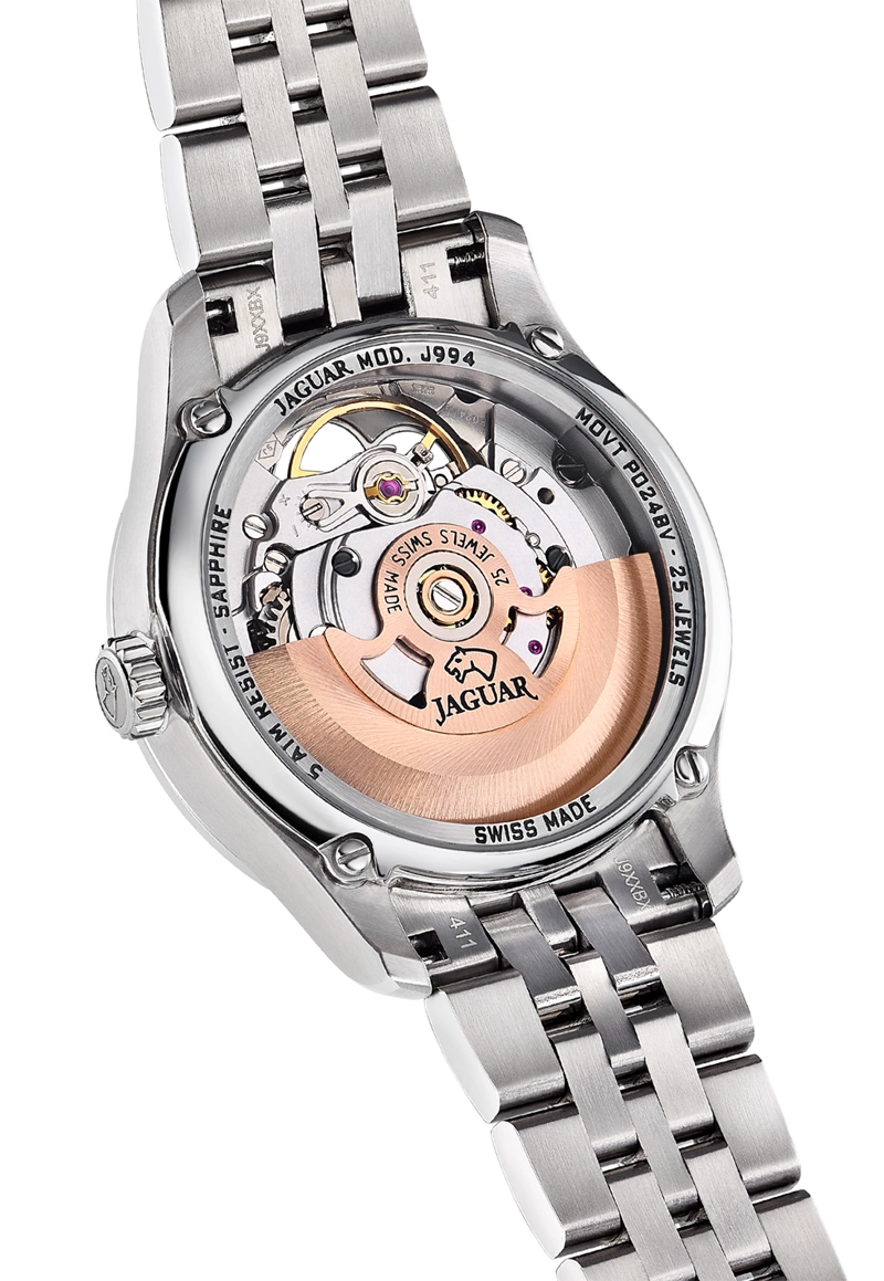 RELOJ J994/3 JAGUAR SWISS NEGRO MUJER AUTOMATICO - 4