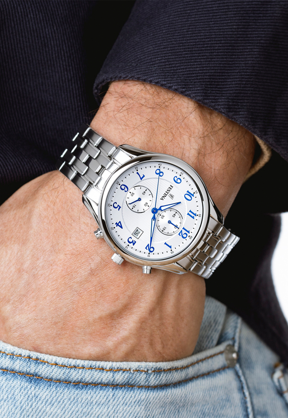 RELOJ DE PULSERA FESTINA F6854/A BLANCO HOMBRE RETRO - 2