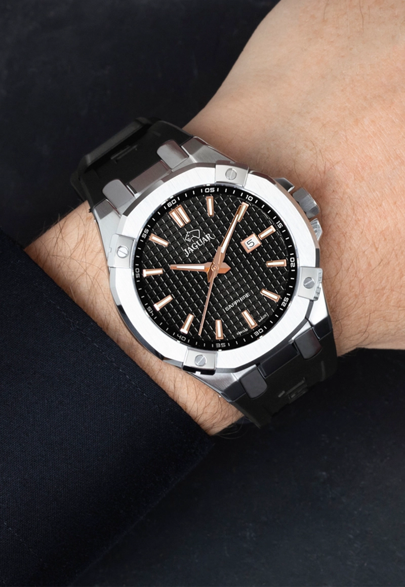 RELOJ DE PULSERA JAGUAR J1010/4 SWISS NEGRO HOMBRE DIPLOMATIC - 2
