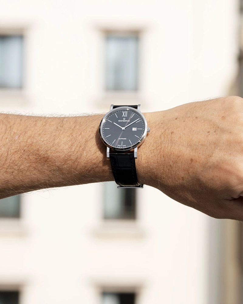 RELOJ DE PULSERA CANDINO C4724/3 SWISS NEGRO HOMBRE COUPLE CLASSIC - 2