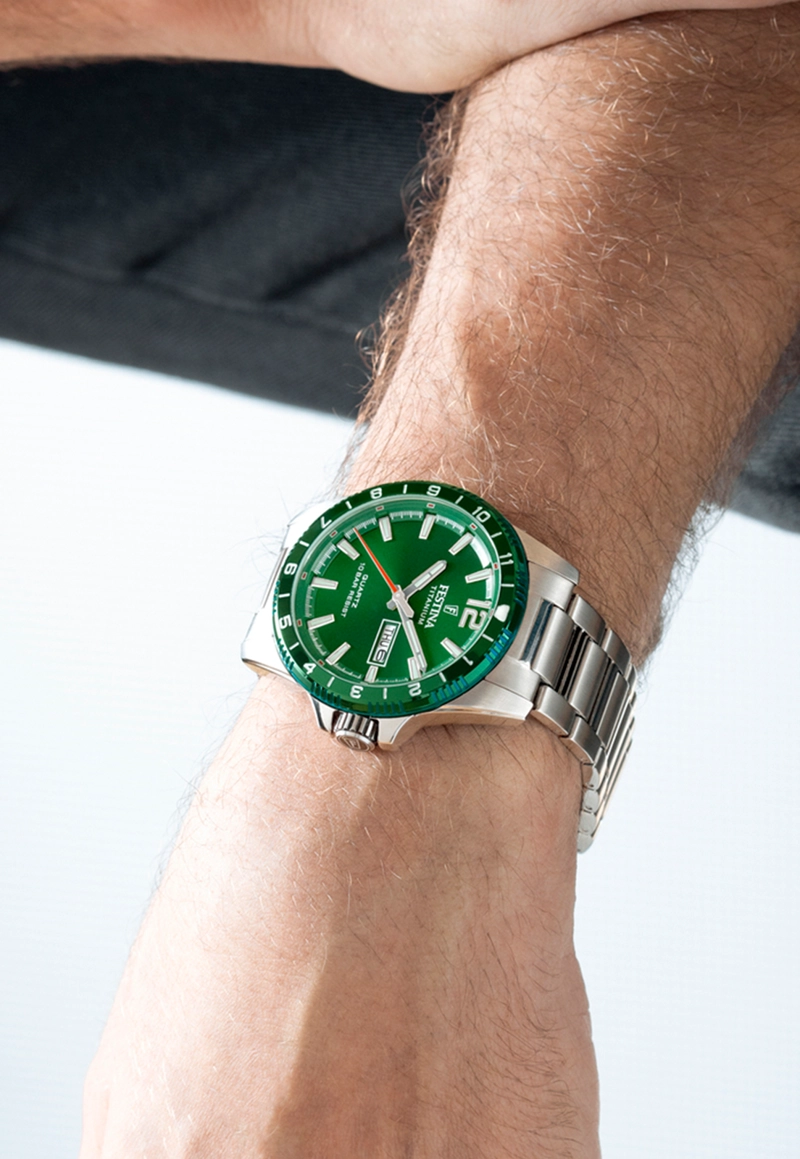 RELOJ F20698/3 FESTINA VERDE HOMBRE CALENDARIO TITANIUM - 3