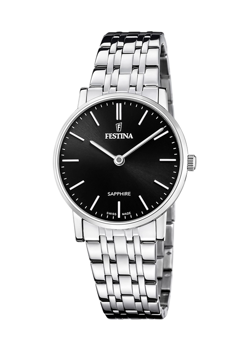 RELOJ DE PULSERA FESTINA F20047/4 SWISS NEGRO MUJER ACERO CLÁSICO - 1