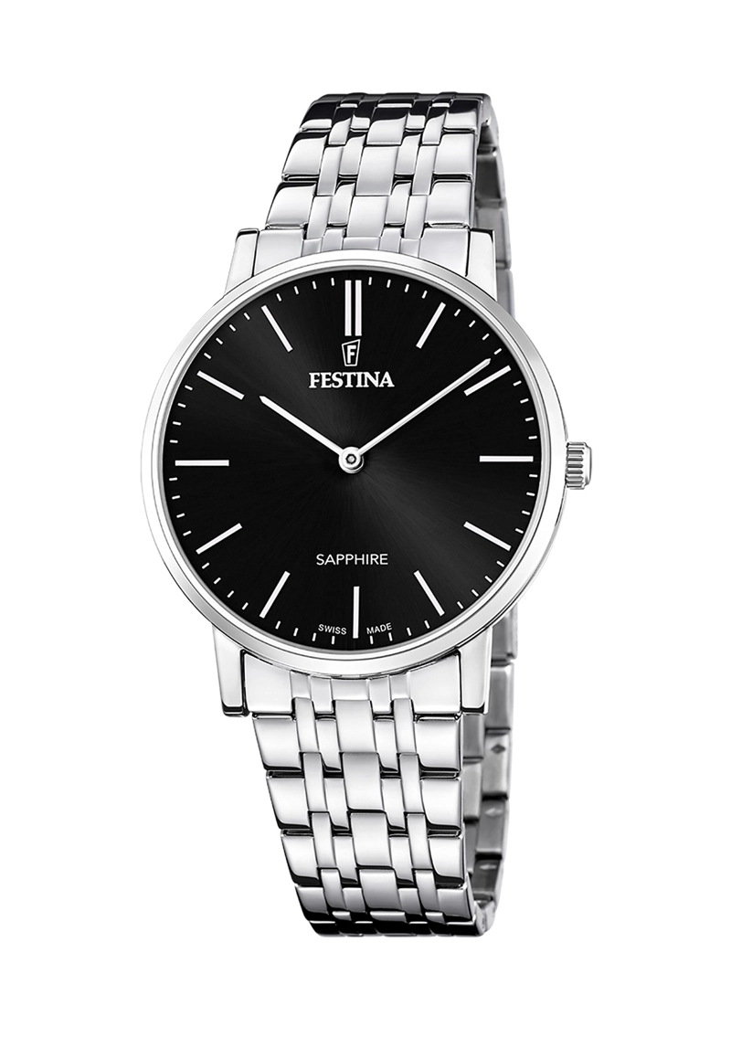 RELOJ DE PULSERA FESTINA F20045/4 SWISS NEGRO HOMBRE ACERO CLÁSICO - 1