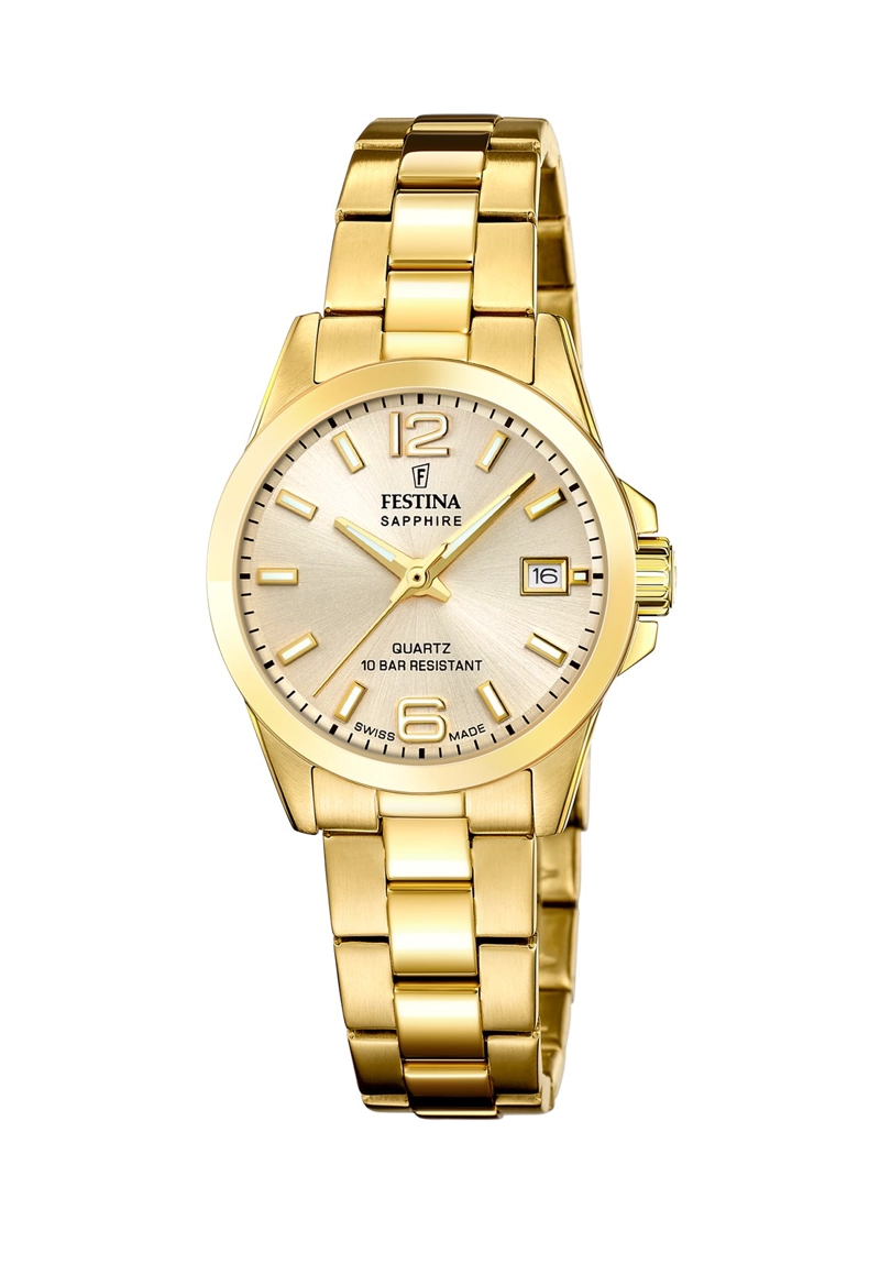 RELOJ DE PULSERA FESTINA SWISS F20050/2 DORADO MUJER ACERO CLASICO - 1