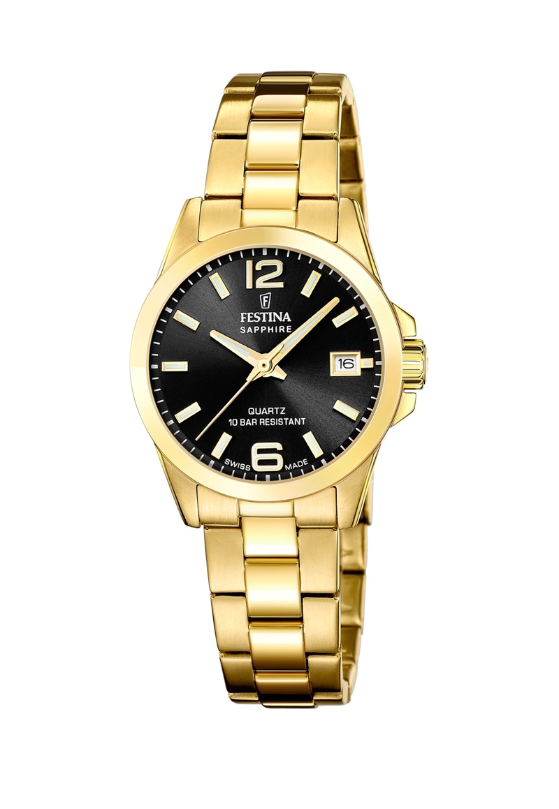 RELOJ DE PULSERA FESTINA SWISS F20050/4 NEGRO MUJER ACERO CLASICO - 1