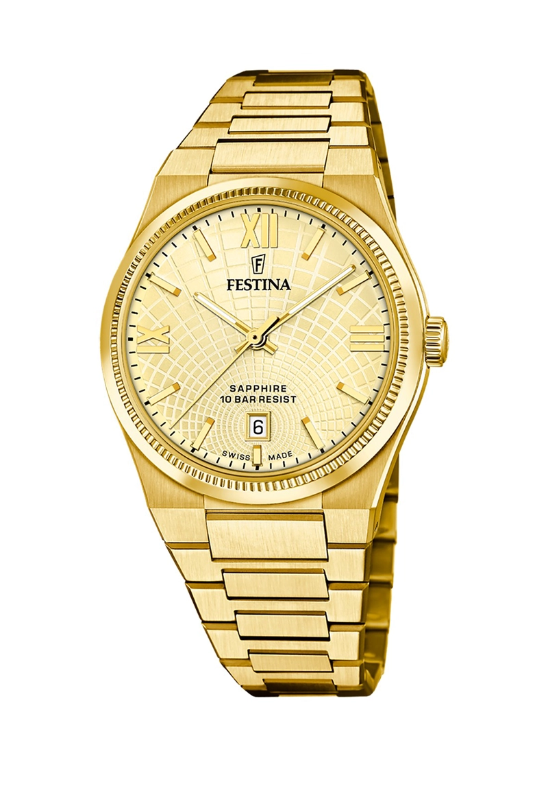 RELOJ F20057/2 FESTINA SWISS DORADO HOMBRE RIVE COLLECTION - 1