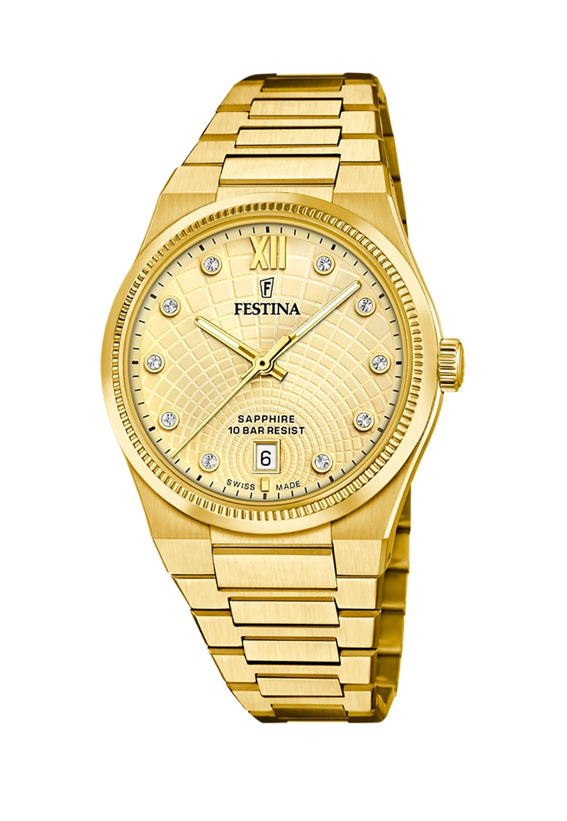 RELOJ F20058/2 FESTINA SWISS DORADO MUJER RIVE COLLECTION - 1