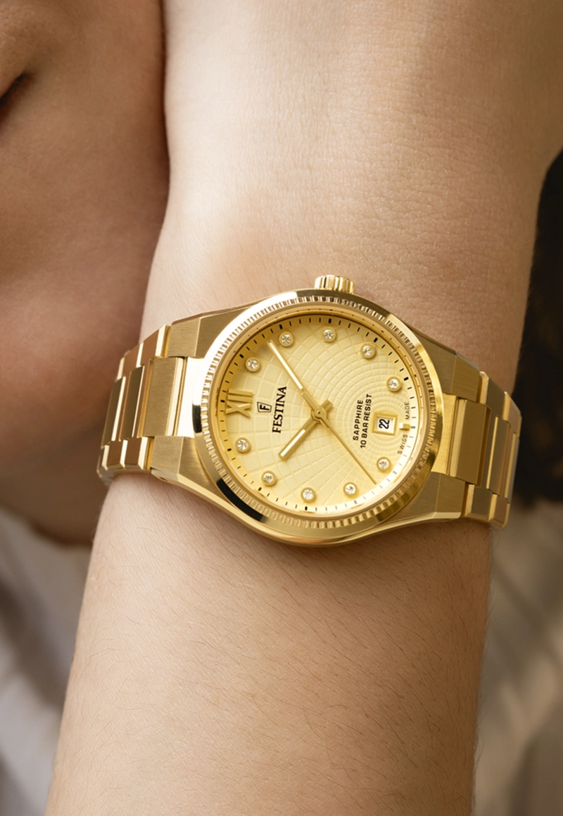 RELOJ F20058/2 FESTINA SWISS DORADO MUJER RIVE COLLECTION - 2