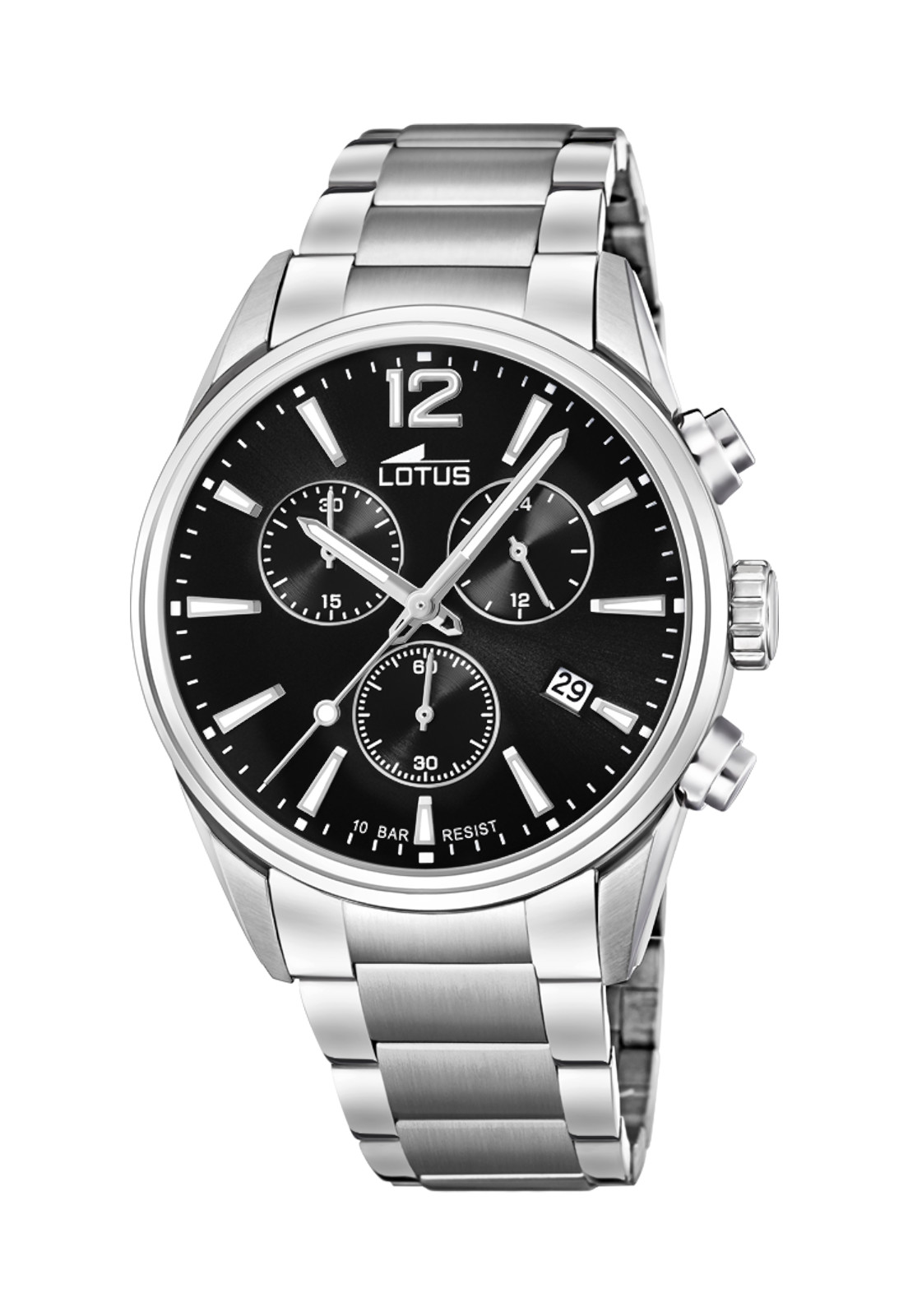 RELOJ 18690/3 LOTUS NEGRO HOMBRE CHRONO - 1