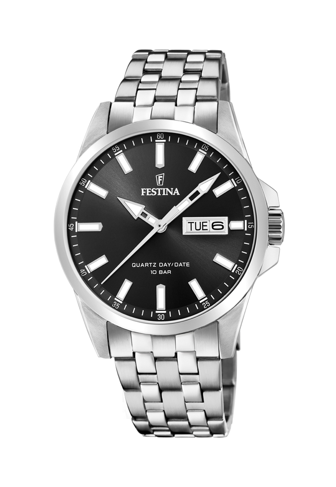 RELOJ F20357/4 FESTINA NEGRO HOMBRE ACERO CLASICO - 1