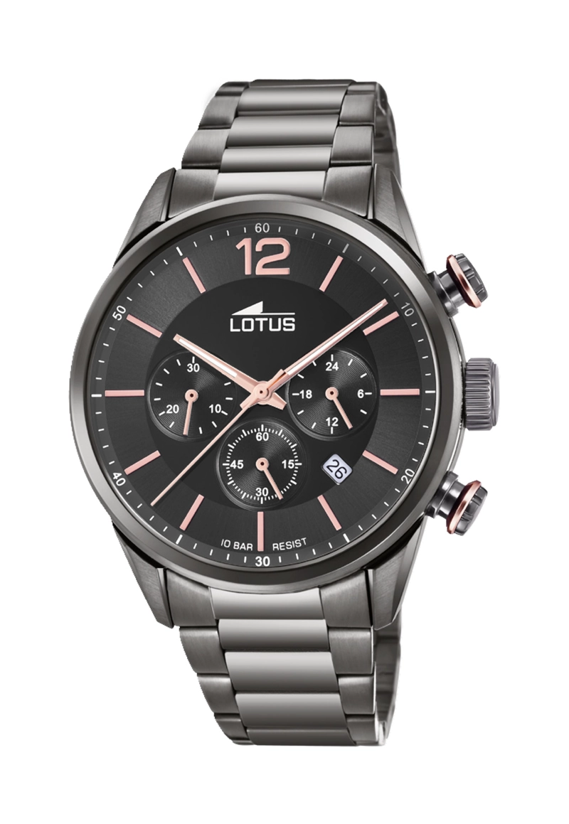 RELOJ 18686/2 LOTUS GRAFITO OSCURO HOMBRE CHRONO - 1