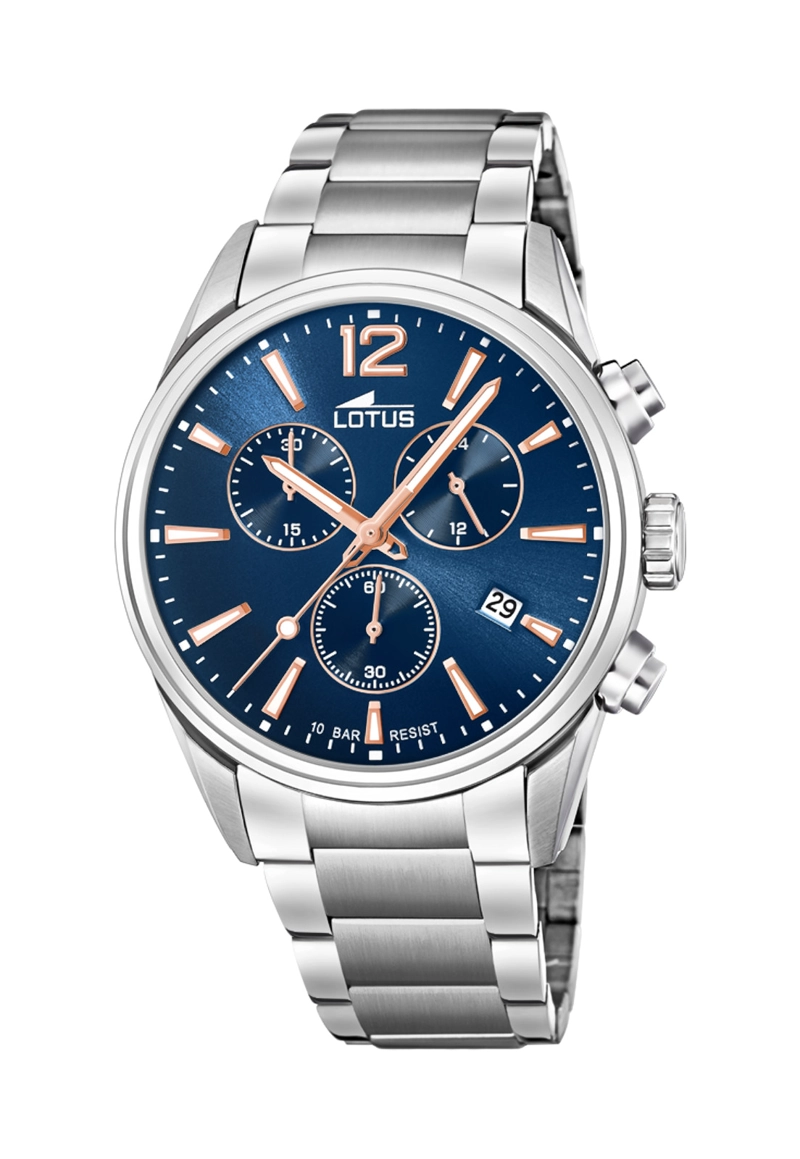 RELOJ 18690/2 LOTUS AZUL HOMBRE CHRONO - 1