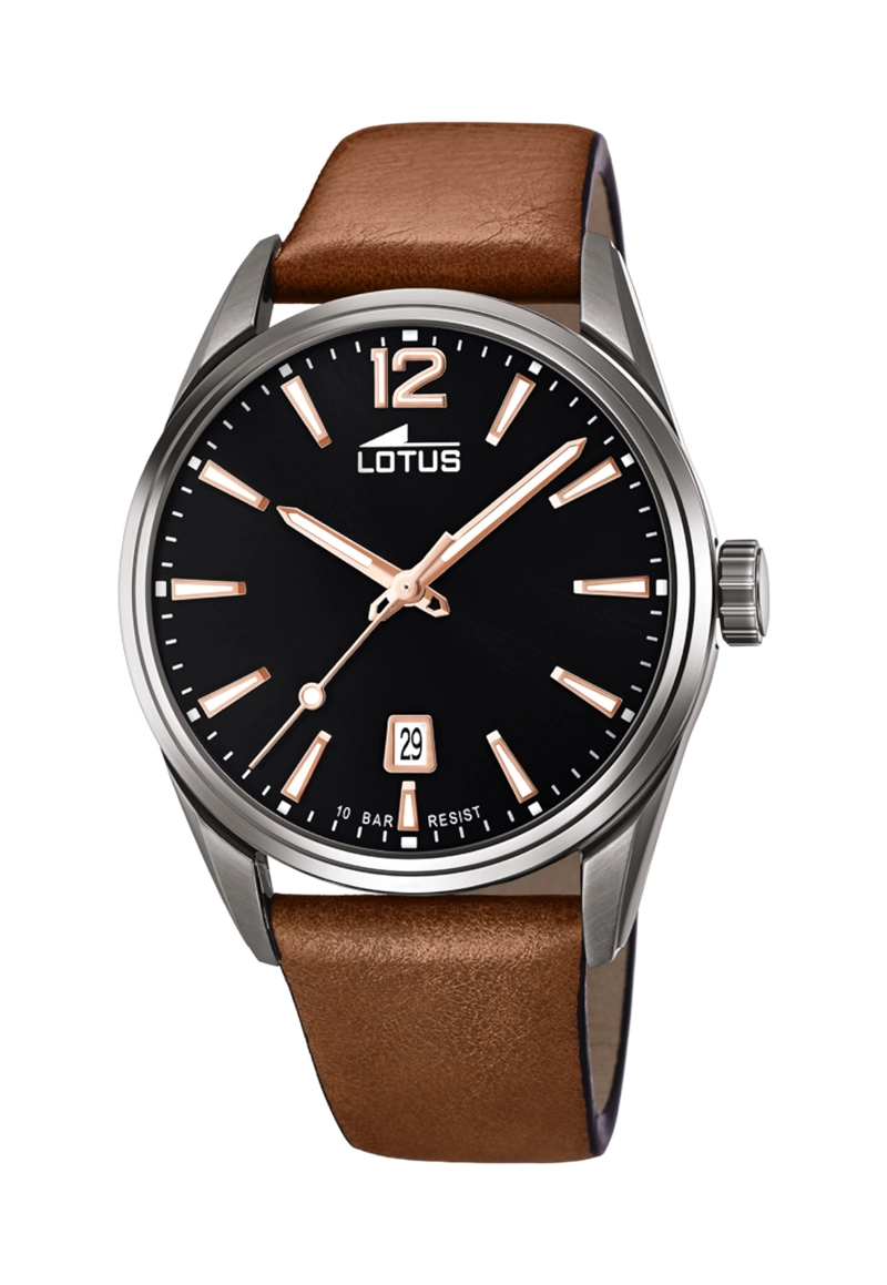 RELOJ 18685/2 LOTUS NEGRO HOMBRE CHRONO - 1