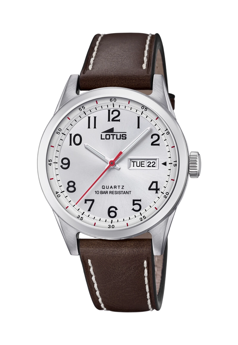 RELOJ 18671/1 LOTUS PLATEADO HOMBRE ACERO CLASICO - 1