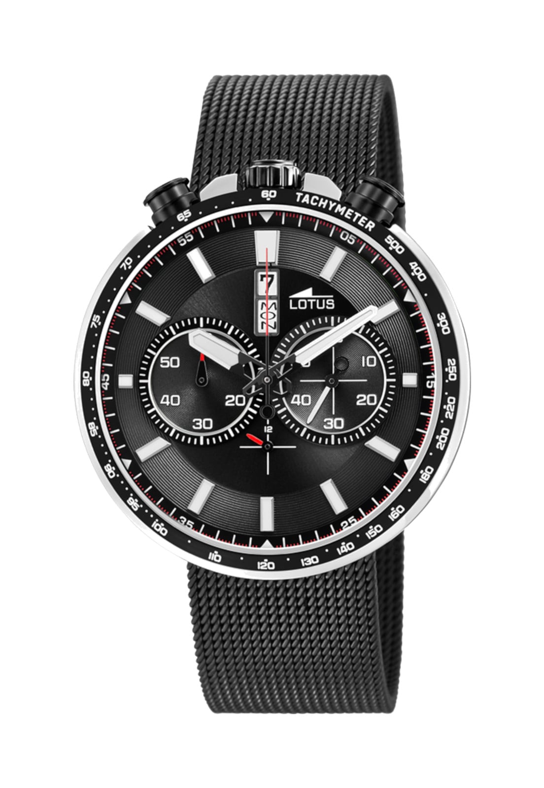 RELOJ 10139/4 LOTUS NEGRO HOMBRE CHRONO - 1