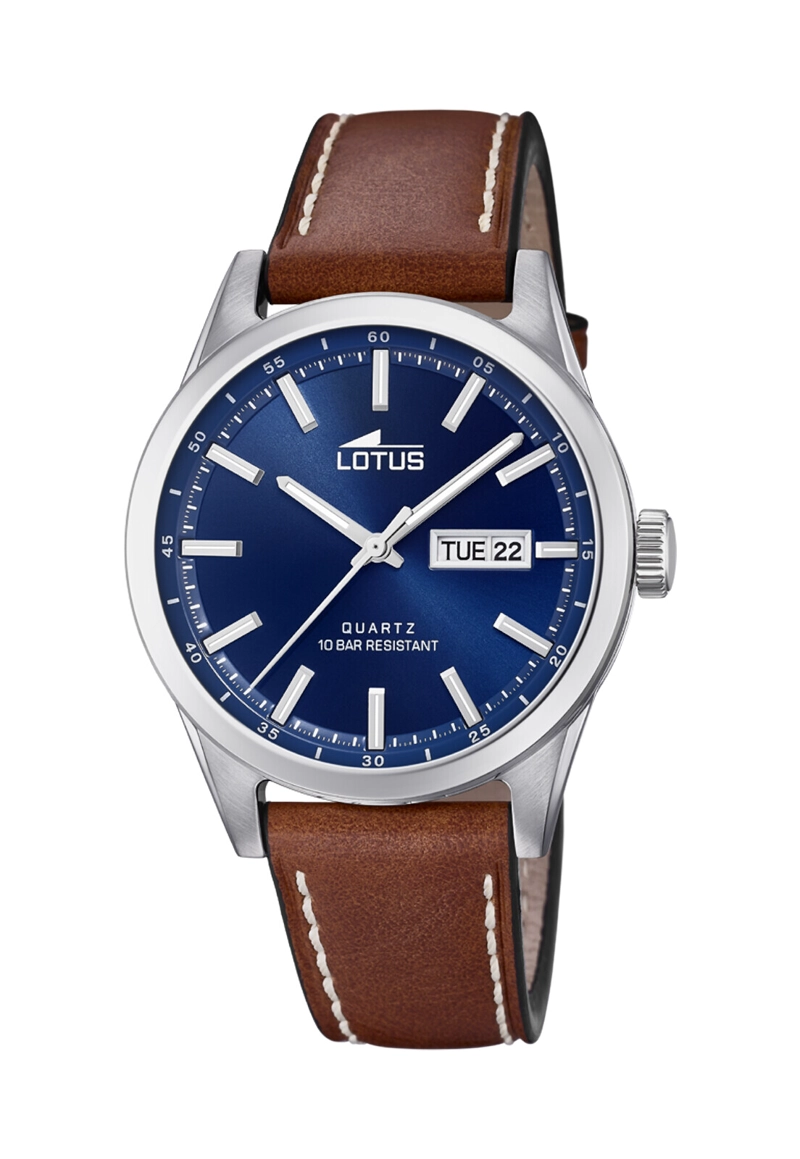 RELOJ 18671/3 LOTUS AZUL OSCURO HOMBRE ACERO CLASICO - 1