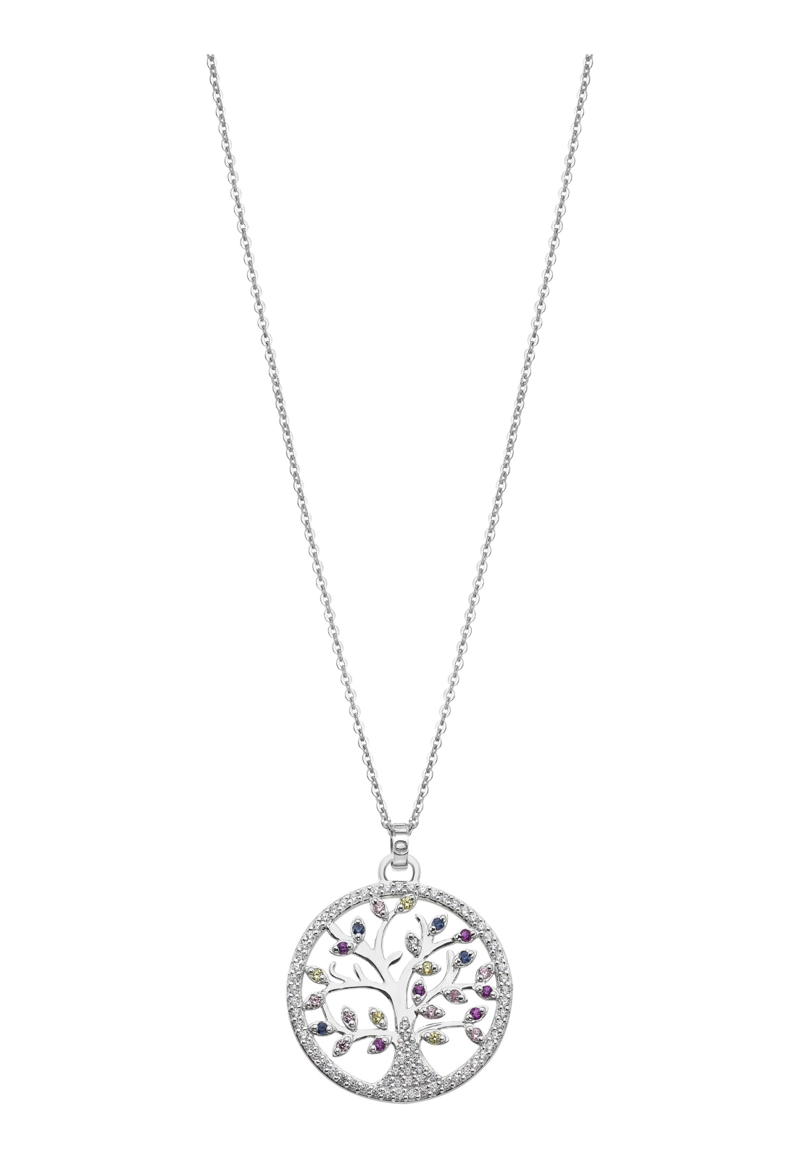 COLLAR LP1896-1/1 LOTUS SILVER MUJER TREE OF LIFE - 1