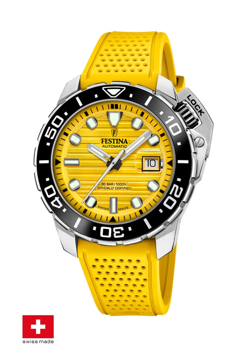 RELOJ F20043/1 FESTINA SWISS AMARILLO HOMBRE - 2