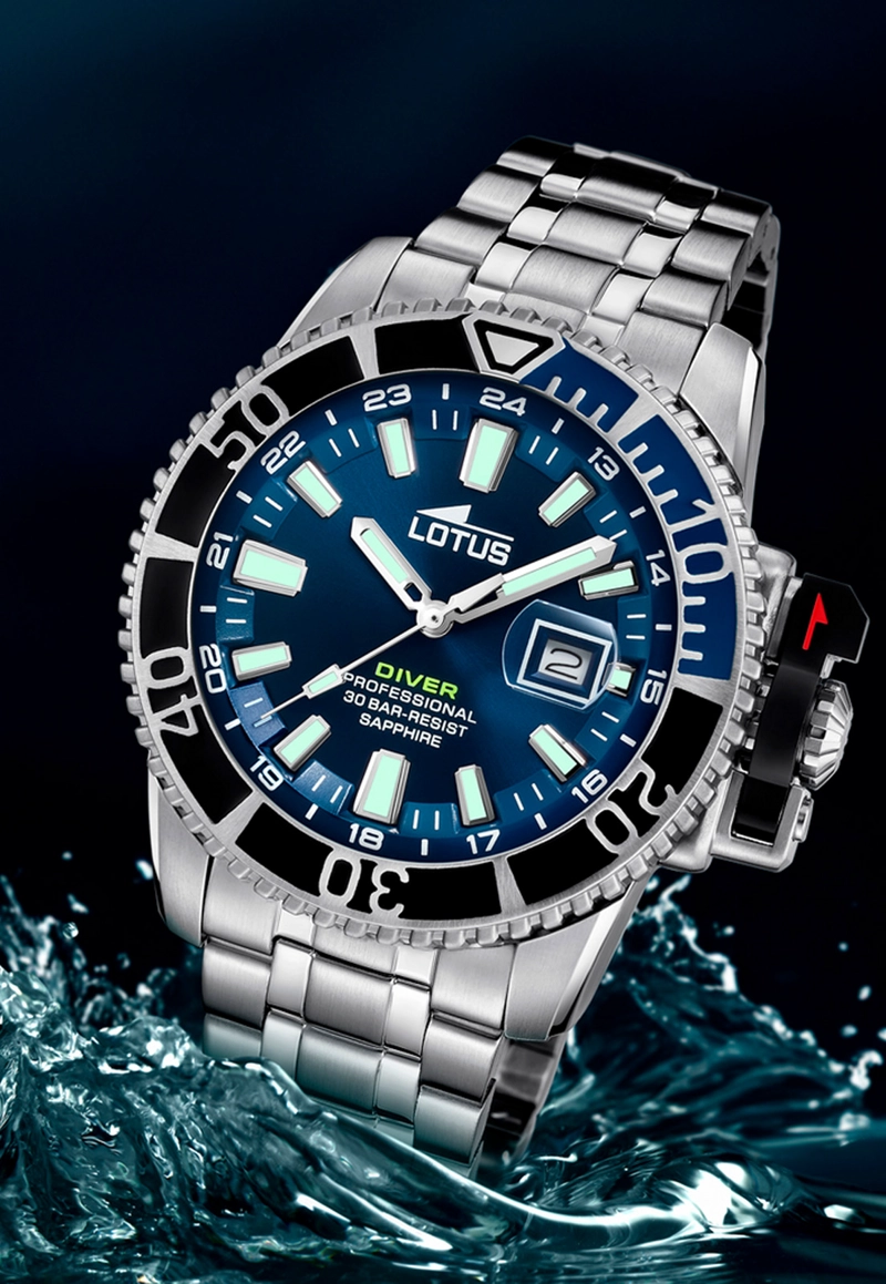 RELOJ 18938/3 LOTUS AZUL HOMBRE DIVER - 4