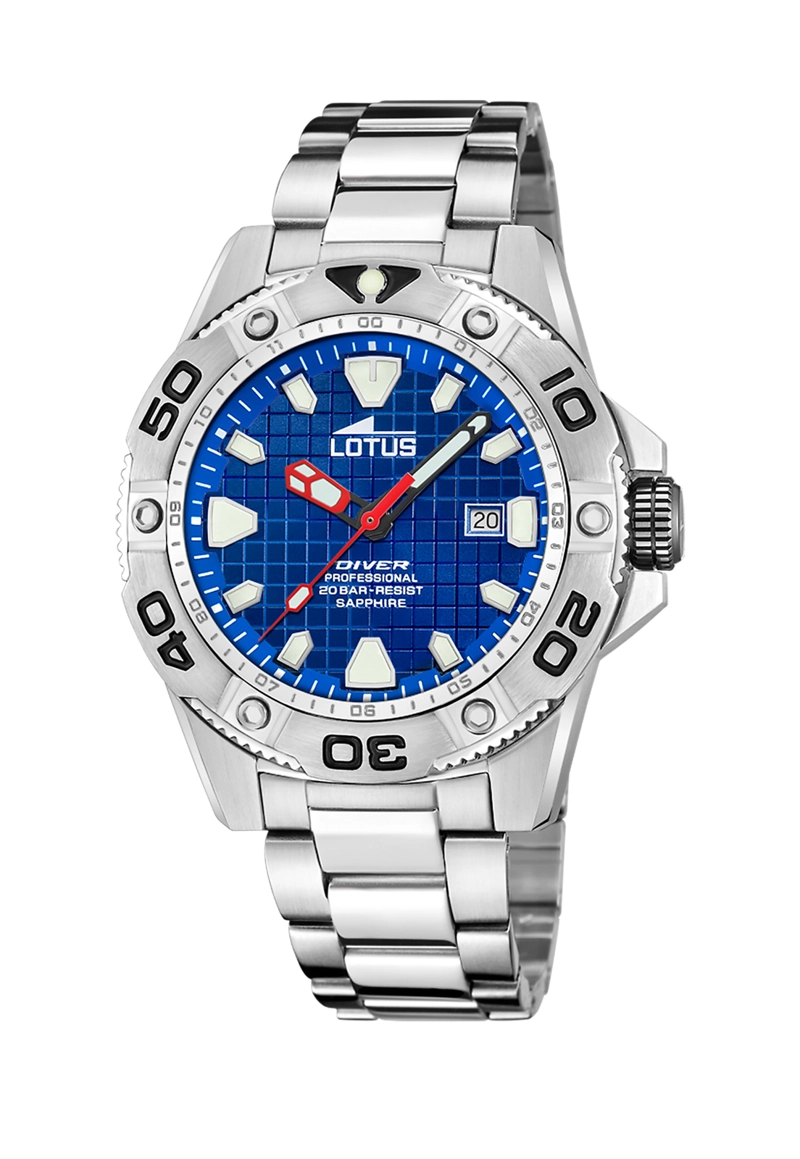 RELOJ 18929/B LOTUS AZUL HOMBRE DIVER - 1