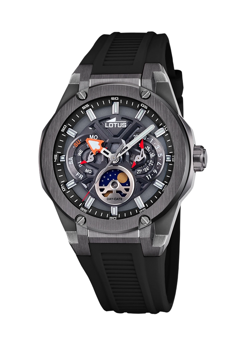 RELOJ 18946/6 LOTUS NEGRO HOMBRE VORTEX - 1