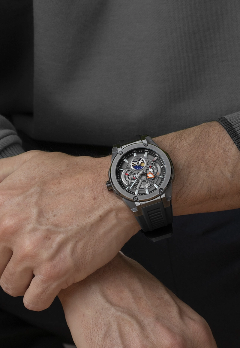 RELOJ 18946/6 LOTUS NEGRO HOMBRE VORTEX - 3