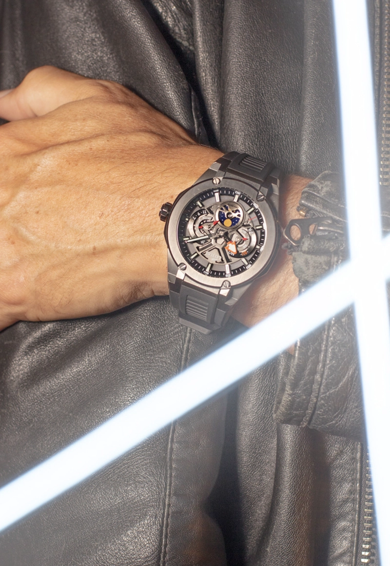 RELOJ 18946/6 LOTUS NEGRO HOMBRE VORTEX - 4