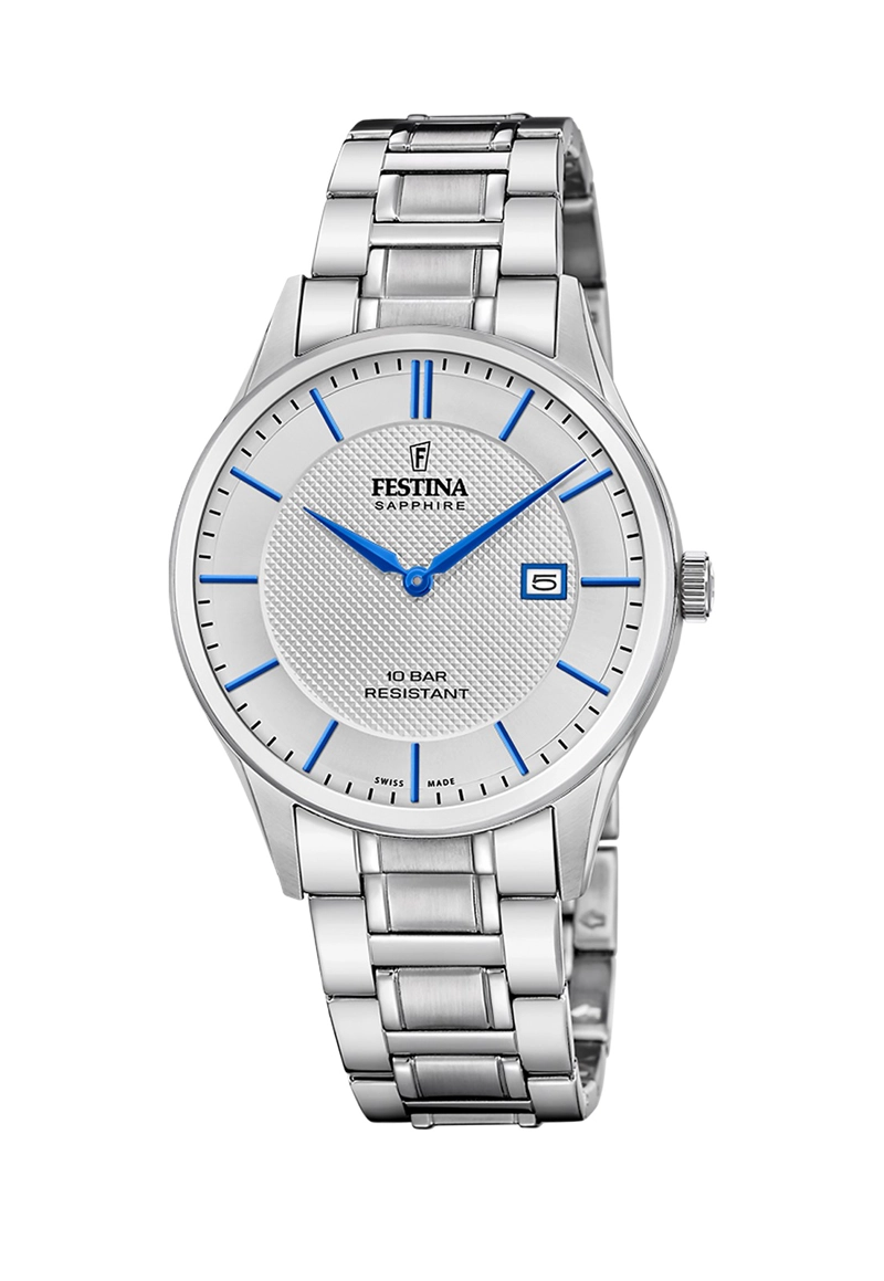 RELOJ F20067/3 FESTINA SWISS GRIS HOMBRE ACERO CLASICO - 1
