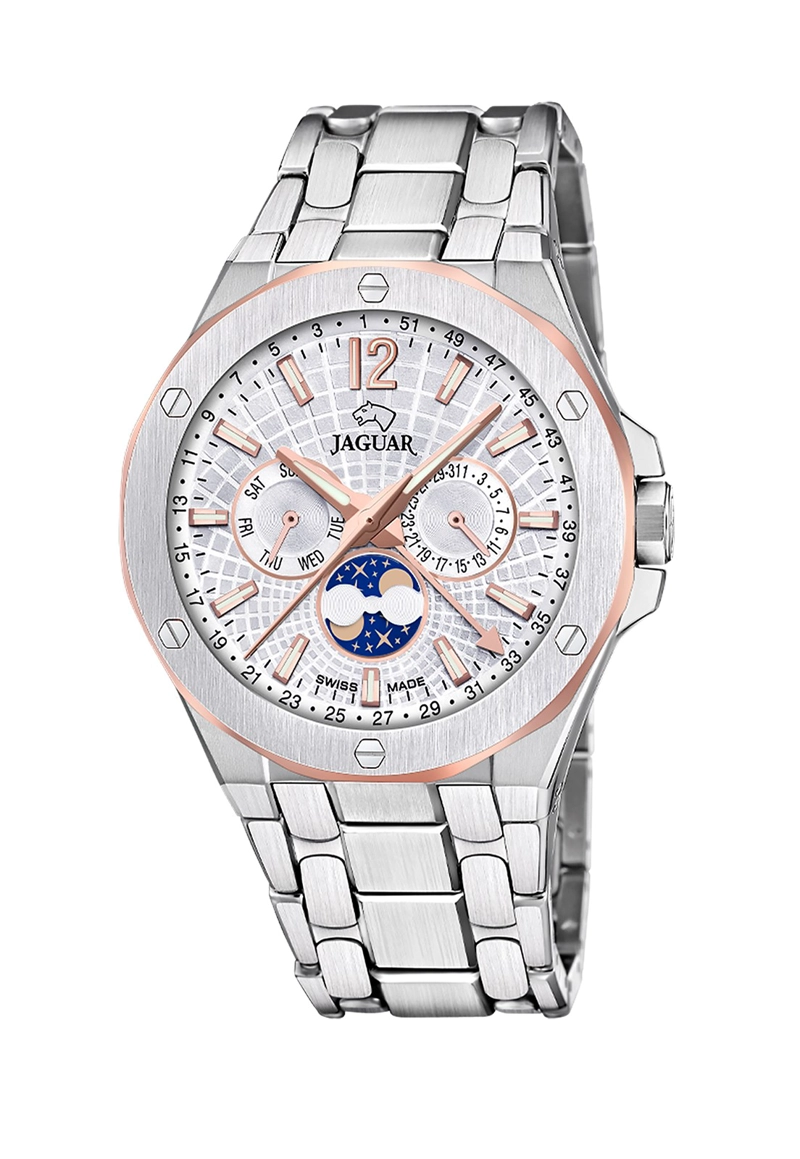 RELOJ J1039/1 JAGUAR SWISS PLATA HOMBRE DIPLOMATIC - 1