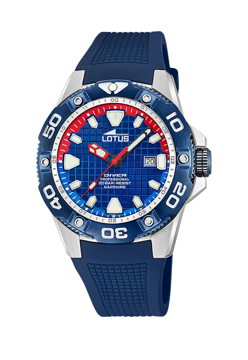 RELOJ 18927/2 LOTUS AZUL HOMBRE DIVER - 1