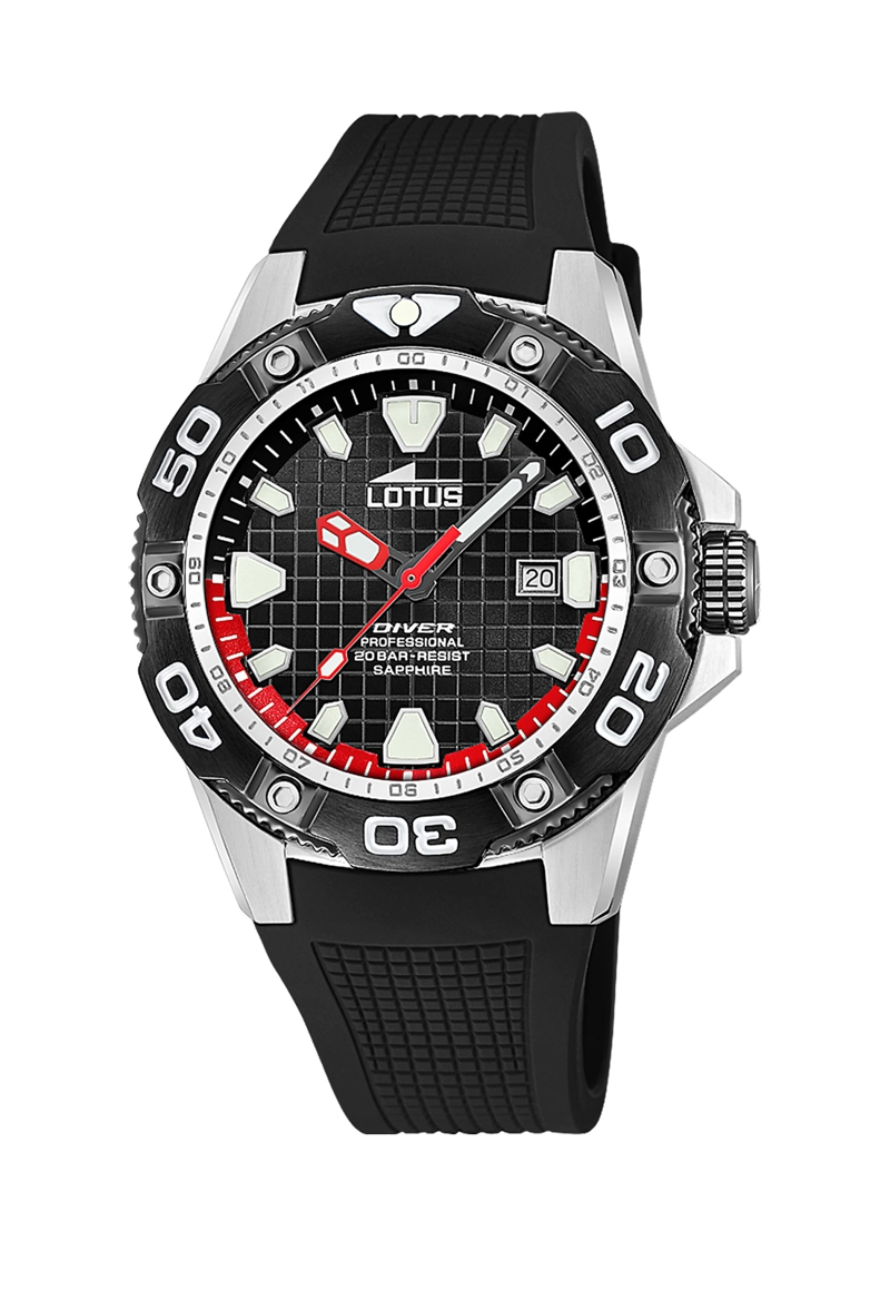 RELOJ 18927/4 LOTUS NEGRO HOMBRE DIVER - 1