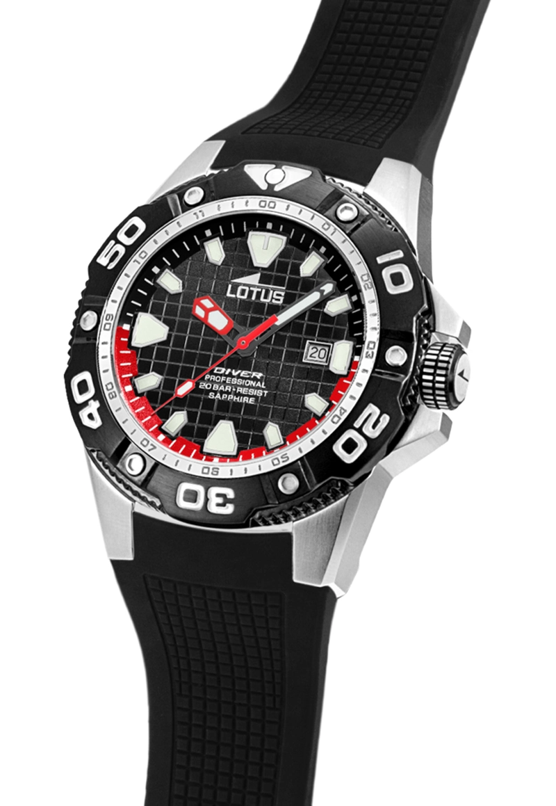 RELOJ 18927/4 LOTUS NEGRO HOMBRE DIVER - 2