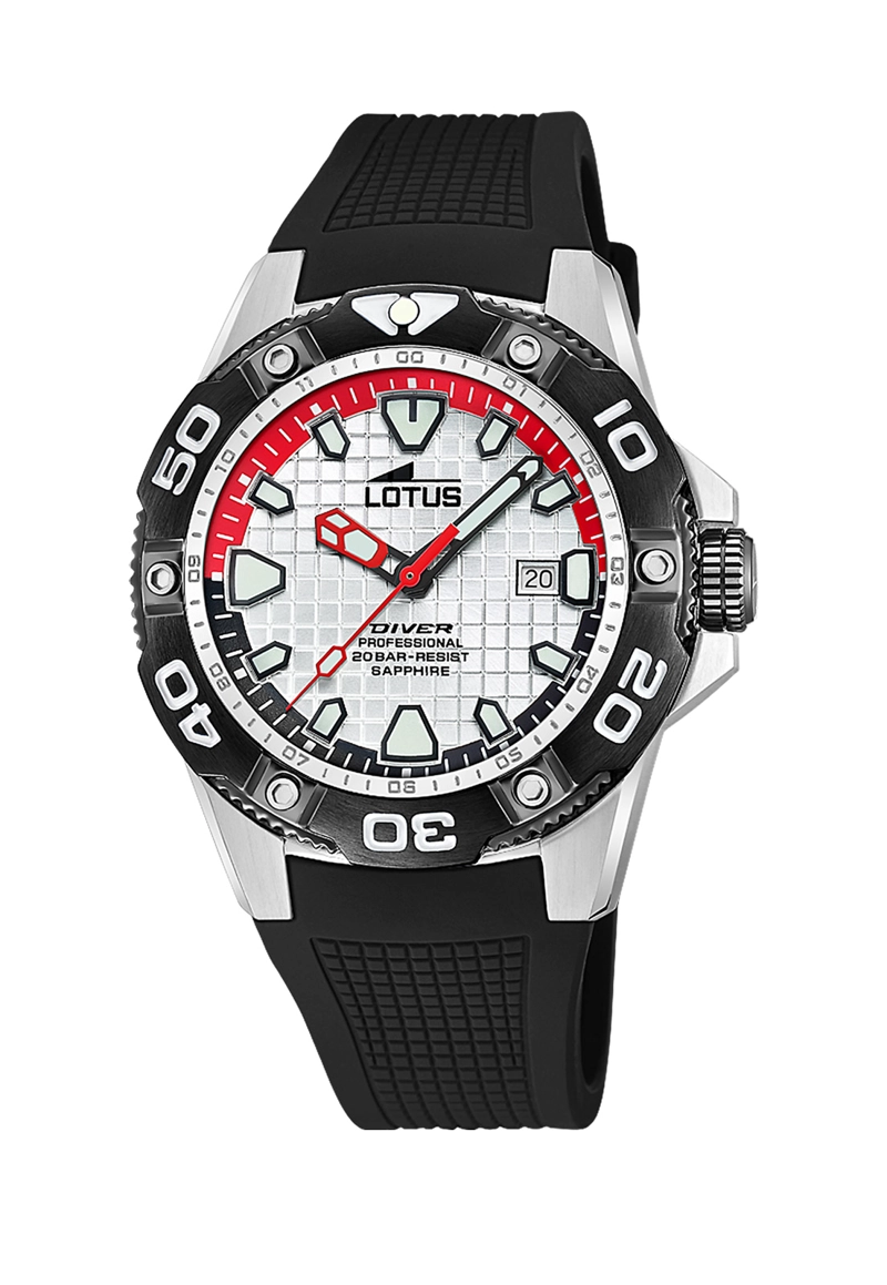 RELOJ 18927/1 LOTUS PLATA HOMBRE DIVER - 1
