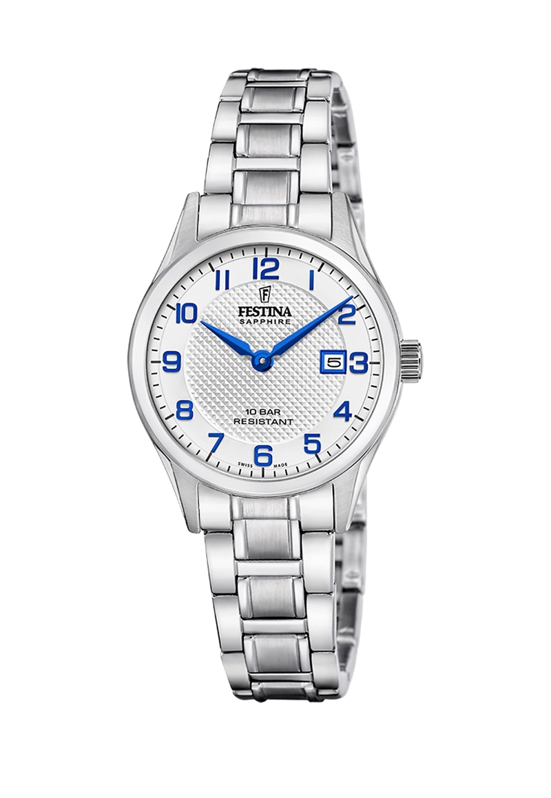 RELOJ F20068/1 FESTINA SWISS PLATA MUJER ACERO CLASICO - 1