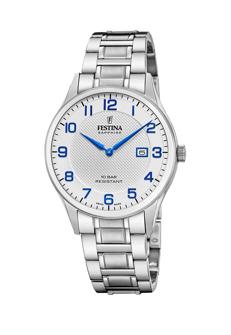 RELOJ F20067/1 FESTINA SWISS PLATA HOMBRE ACERO CLASICO - 1