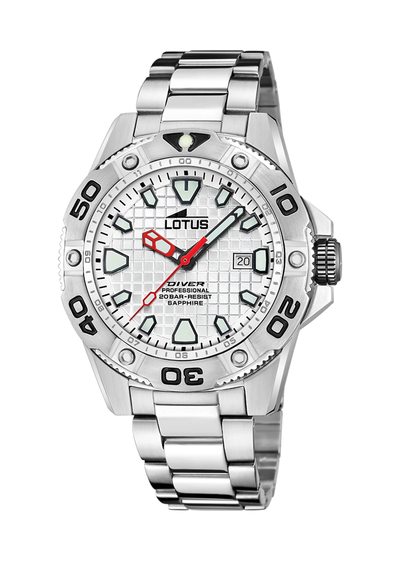 RELOJ 18929/A LOTUS BLANCO HOMBRE DIVER - 1