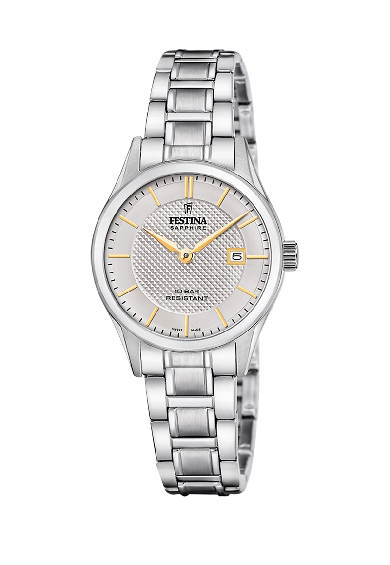 RELOJ F20068/4 FESTINA SWISS GRIS MUJER ACERO CLASICO - 1