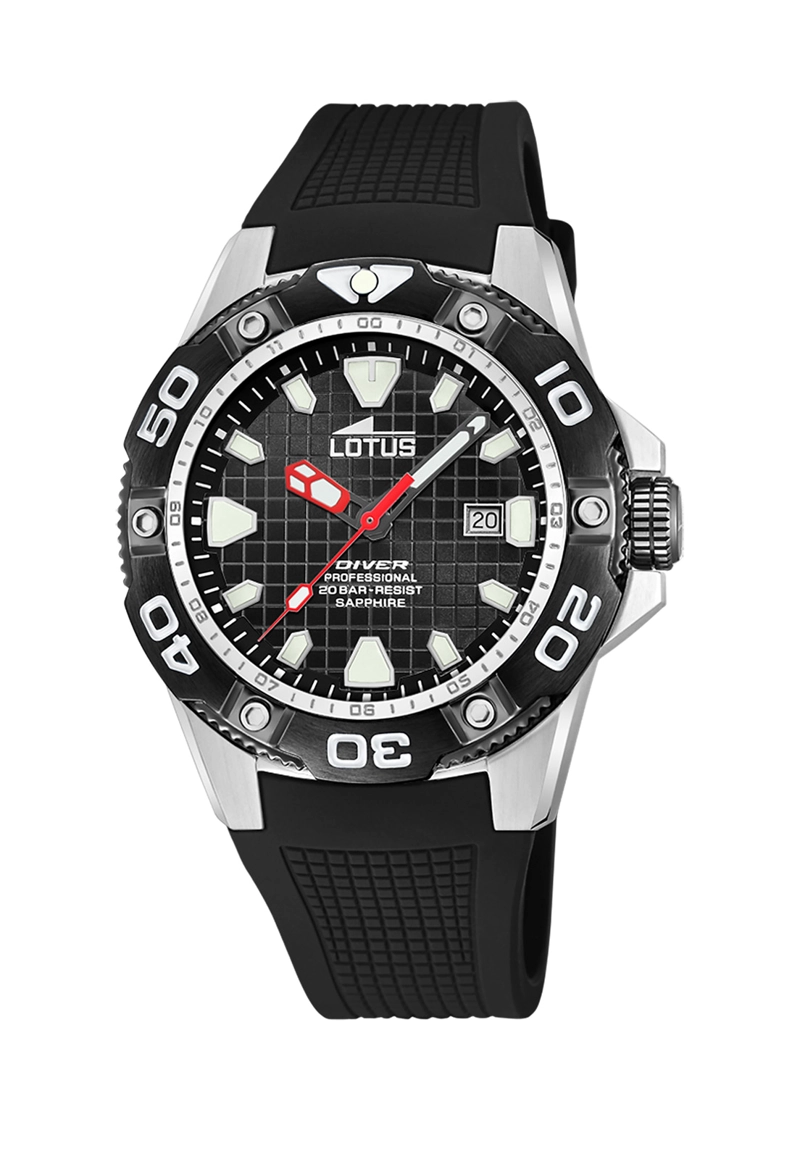 RELOJ 18927/D LOTUS NEGRO HOMBRE DIVER - 1