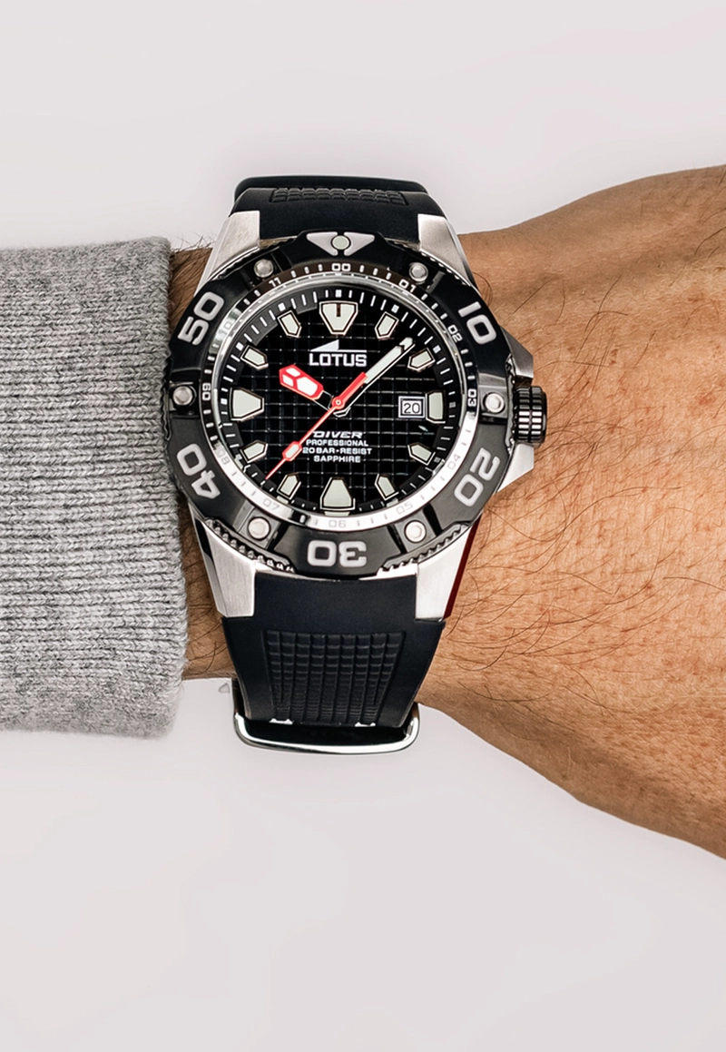 RELOJ 18927/D LOTUS NEGRO HOMBRE DIVER - 3