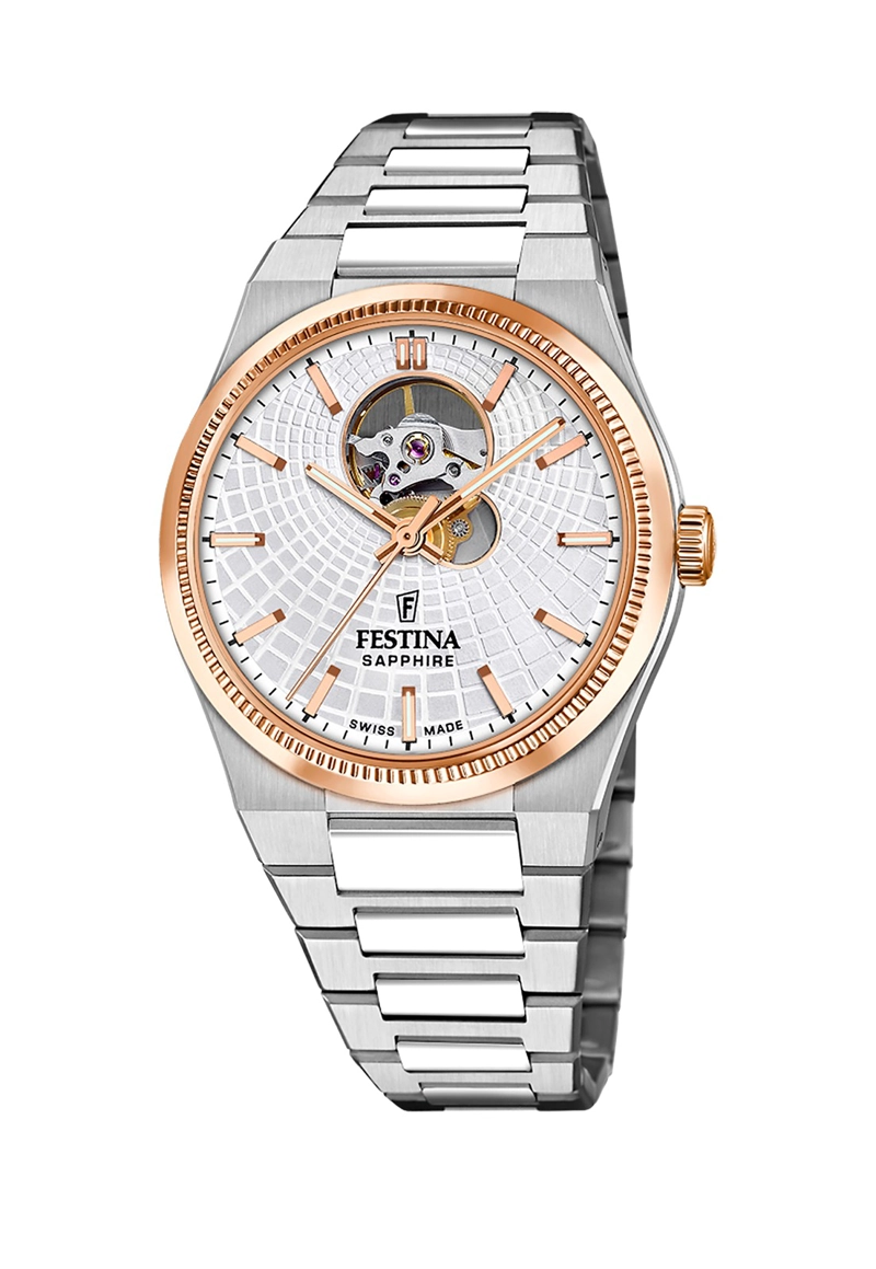 RELOJ F20061/1 FESTINA SWISS PLATA HOMBRE AUTOMATICO - 1