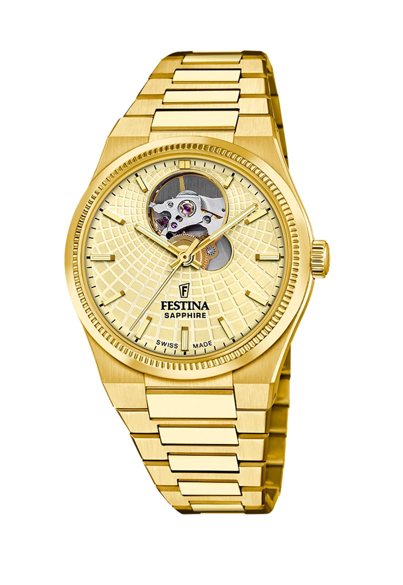 RELOJ F20064/2 FESTINA SWISS DORADO MUJER AUTOMATICO - 1