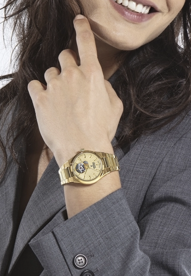 RELOJ F20064/2 FESTINA SWISS DORADO MUJER AUTOMATICO - 2